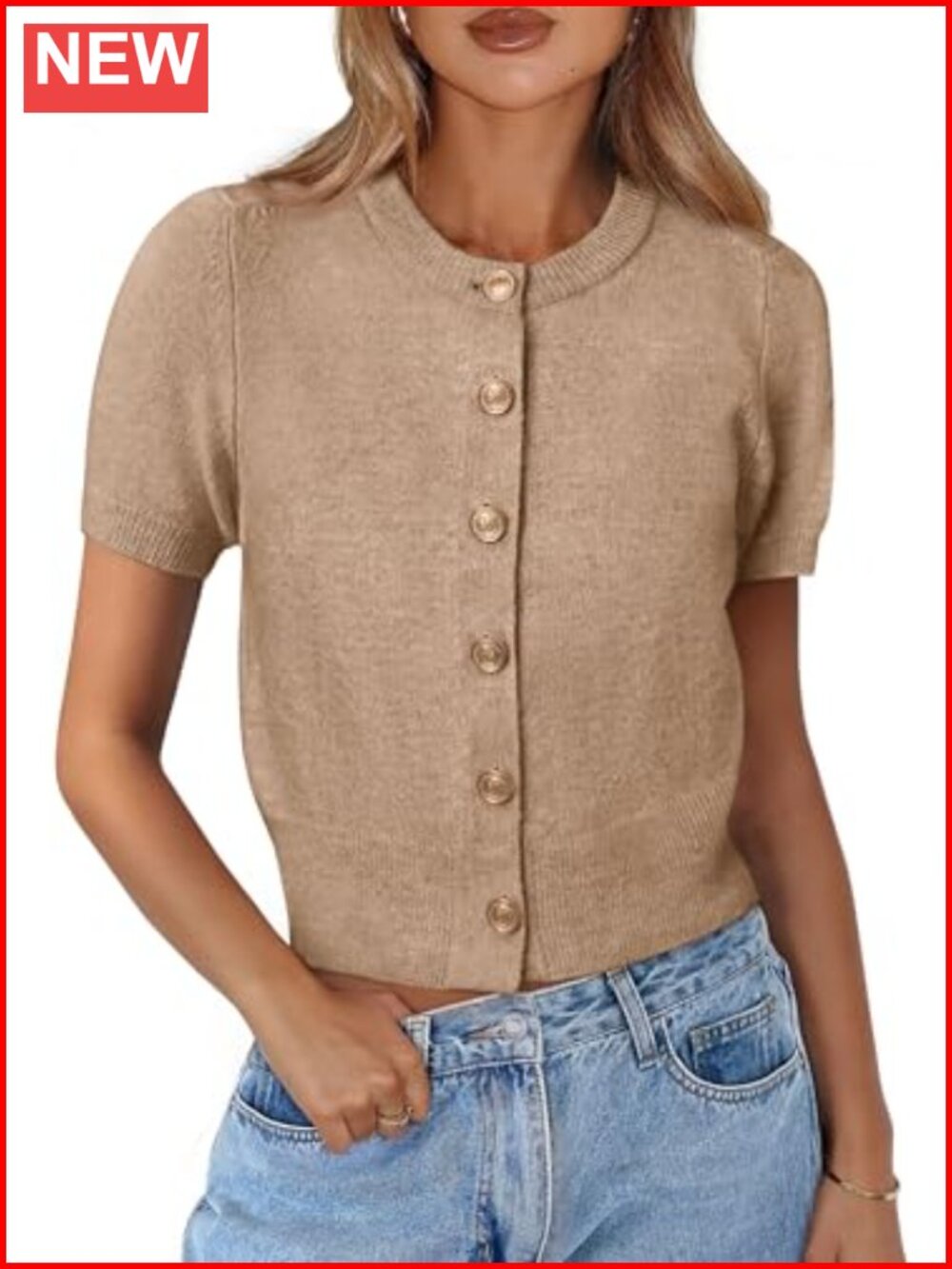 PRETTYGARDEN Womens Summer Cardigan Short Sleeve Button Down Sweater